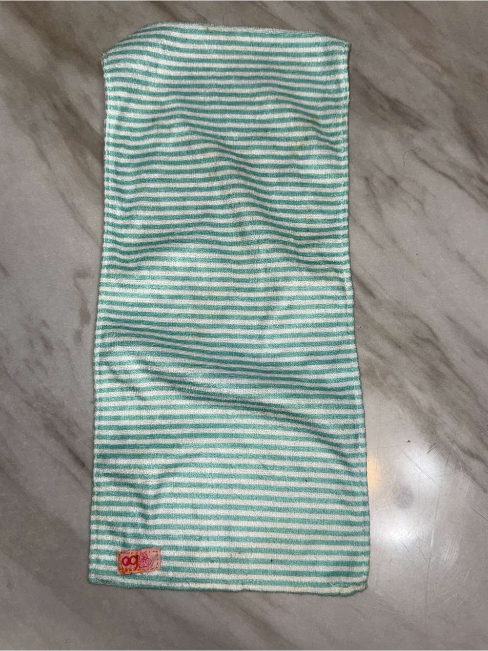Our generation beach towel stripped turquoise white Terri cloth